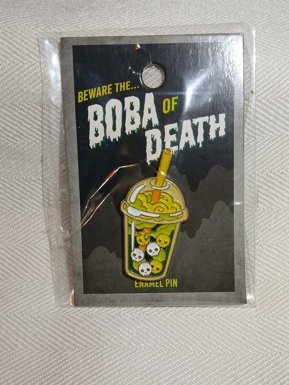 Boba Enamel With Skulls pin